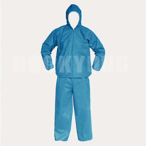 가드맨 CS보호복 정비 도장 공항 가벼운화학물질 투피스 하늘색 작업복